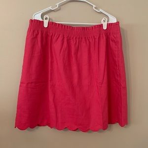 J.Crew Scalloped Sidewalk Lined Mini Skirt